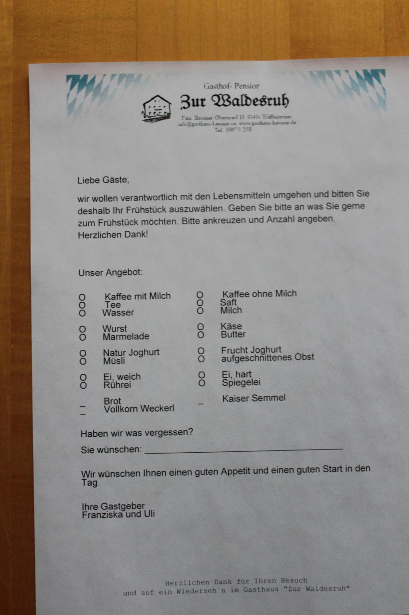 Gasthaus Zur Waldesruh Waffenbrunn 외부 사진